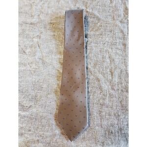 CHRISTIAN DIOR Gray All Silk Tie Made in USA Woven in Italy Red, Blue & White